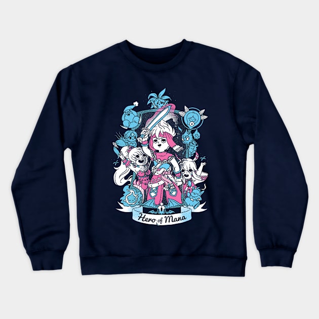 Heroes of Mana Crewneck Sweatshirt by PoliteYetPeculiar